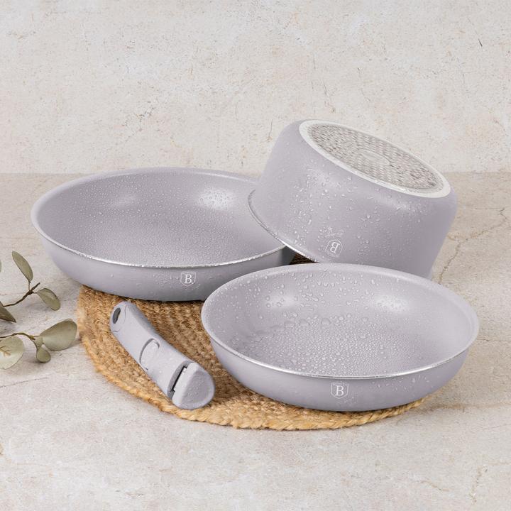 Produktbild BerlingerHaus Design Kochset inkl. Smart Lids, 9-teilig, taupe (Pfannenset + Topfset, Aluminium)
