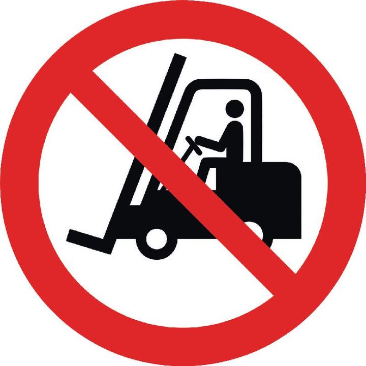 Actual product image BRW Prohibition sign No forklifts - Ø 20 cm