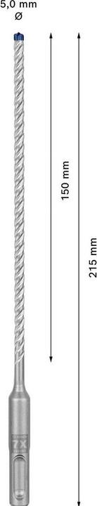 Productafbeelding Bosch Professional Zubehör Expert SDS plus-7X hamerboor, 5 x 150 x 215 mm (5 mm)