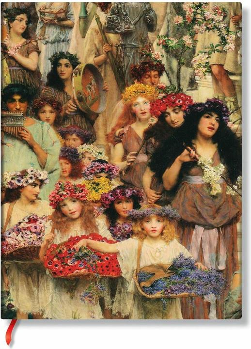 Paperblanks Spring (Lawrence Alma-Tadema) Midi Lined Hardback Journal (Elastic Band Closure) (Lined, Hardcover)