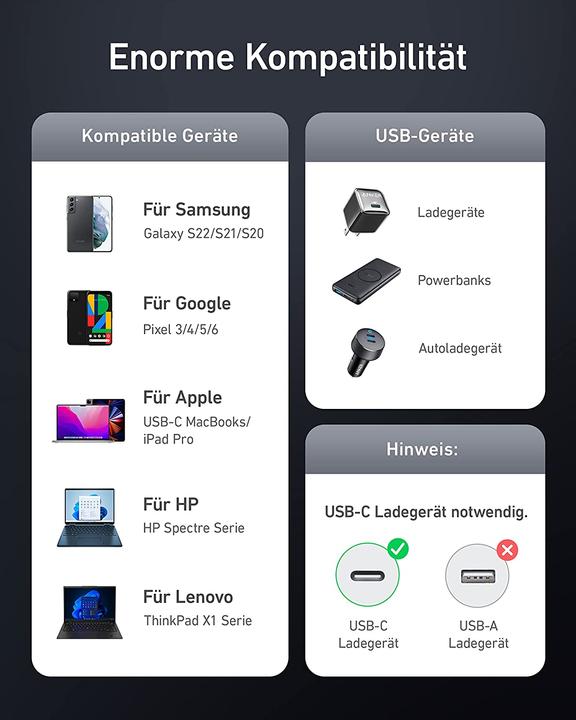 Produktbild Anker USB C — USB C (0.90 m, USB 2.0)