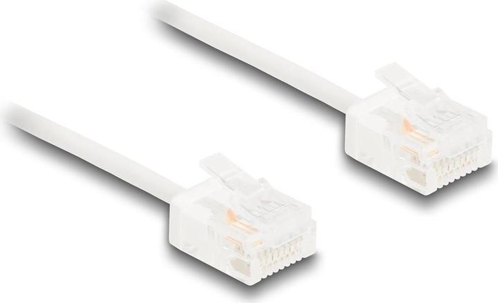 Produktbild Delock RJ45 Netzwerkkabel Cat.6 UTP Ultra Slim 5 m weiss mit (U/UTP, CAT6, 5 m)