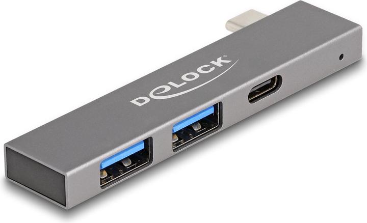 Productafbeelding Delock 3-poorts slanke USB-hub met USB Type-C naar 1 x USB 5 Gbps (USB-C, 3 Havens)