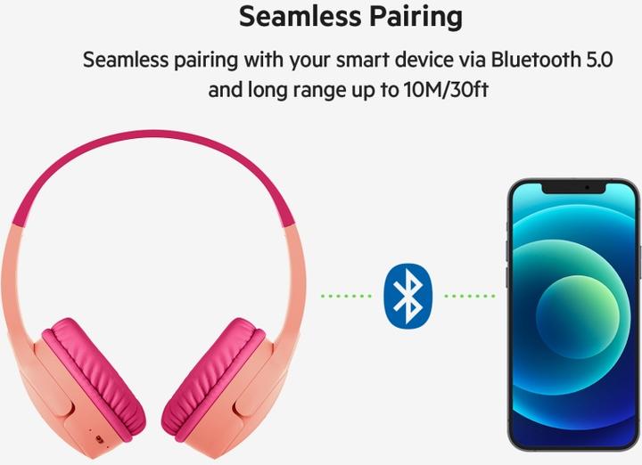 Image du produit Belkin Soundform Mini-Ear pour enfants BT USB-C pi. AUD002btPKV3