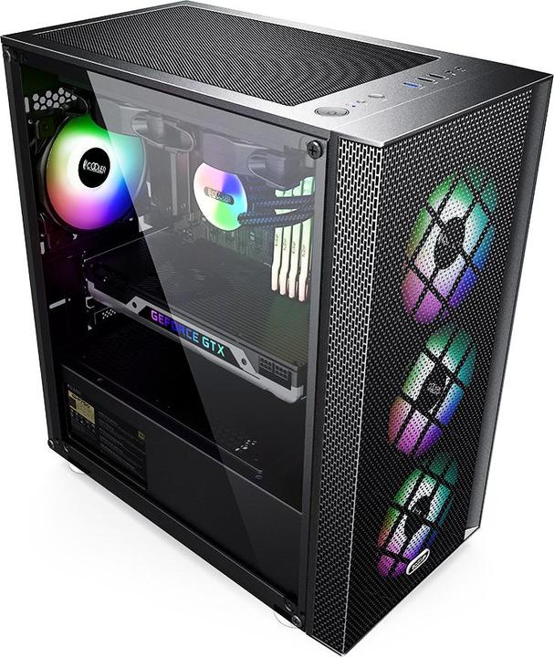 Produktbild Pccooler Platinum MM200 MESH Schwarz mit 4 (mATX, ATX)