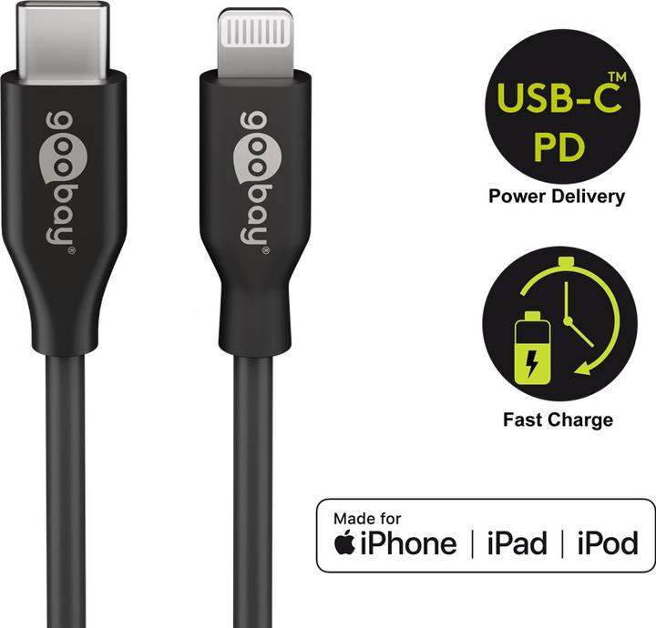 Produktbild Goobay USB C – Lightning (2 m, USB 2.0)