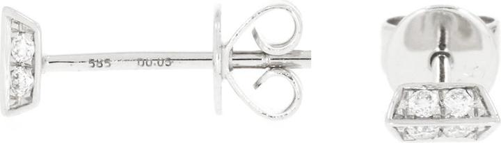 Image du produit Xen Boucles d'oreilles Prisme avec 8 diamants 0,06 ct 585 or blanc (585 Or blanc)