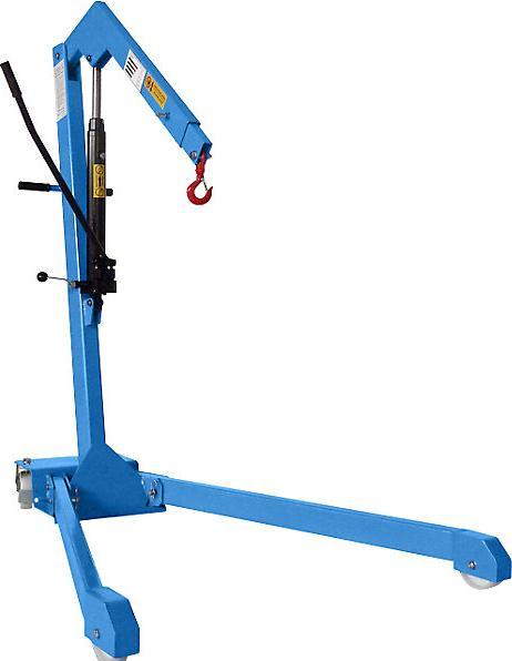Produktbild Janssen Hydraulik-Technik Werkstattkran BLUE, TF 500 kg, Fahrgestell gespreizt, Hydraulik doppelt wirkend