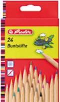 Actual product image Herlitz Crayons natural FSC wood 24er hanging box (Assorted colours, 24 x)