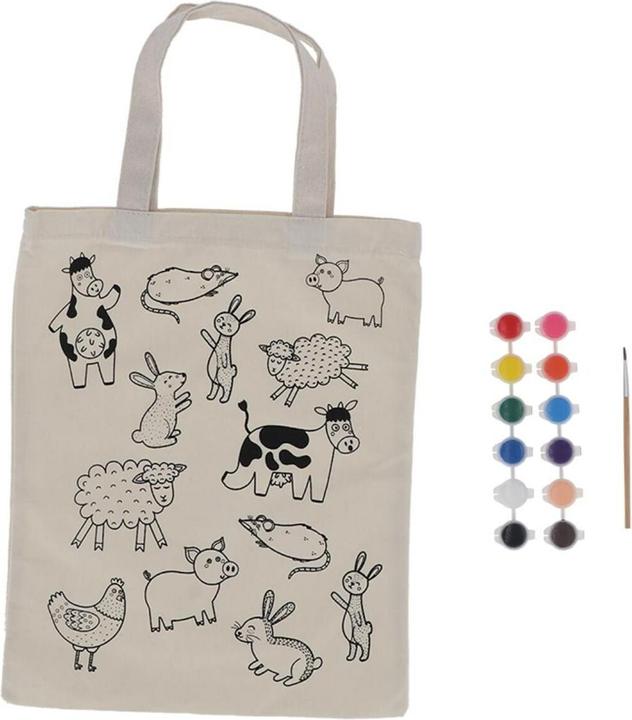 Esschert Design Ausmaltasche "Bauernhof"