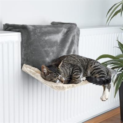 Immagine prodotto Trixie Letto a radiatori, peluche, 45 × 24 × 31 cm, grigio/grigio chiaro (Gatto)