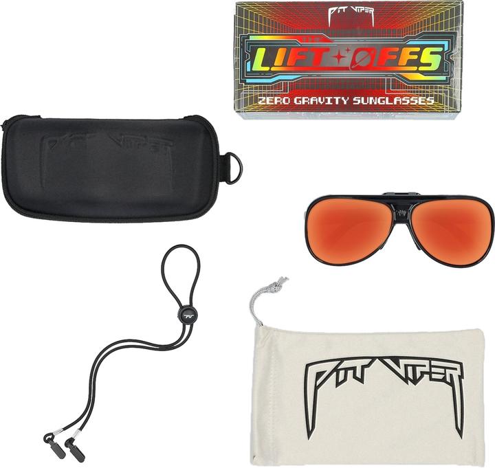 Actual product image Pit Viper The Lift-Offs The Mystery (Black, Rainbow Revo Mirror)