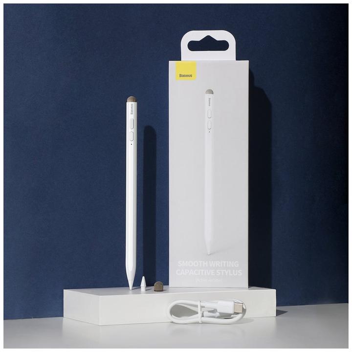 Actual product image Baseus Smooth Writing Stylus with LED Indicators (Active+Passive) White