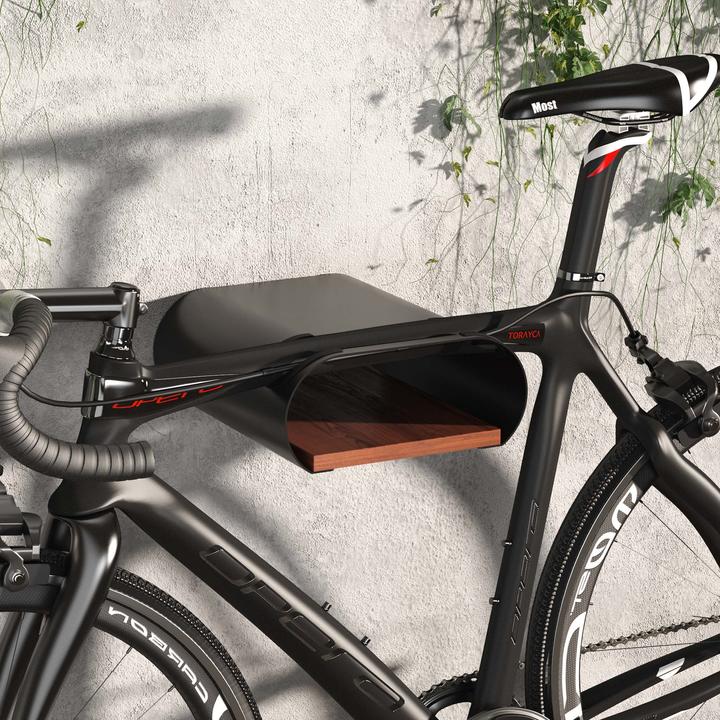 Actual product image Wiltec Bicycle wall mount black 39.8x16.7x32.6-42.6cm 25kg Bicycle mount