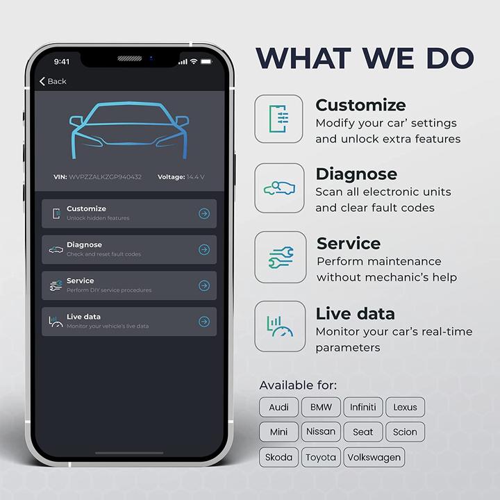 Produktbild Carita Paris OBD2 Bluetooth-Adapter