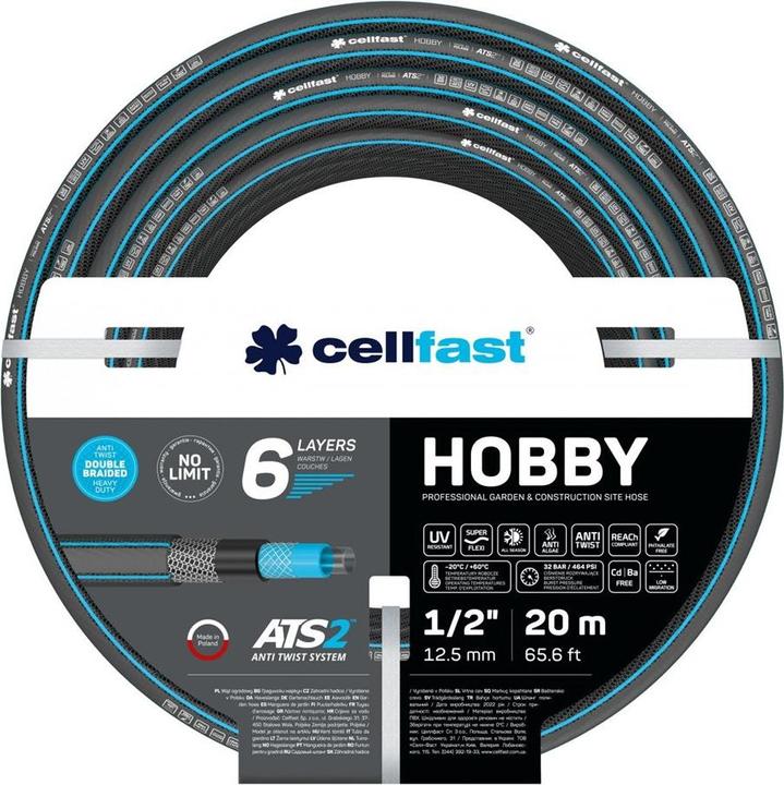 Cellfast GARTENSCHLAUCH HOBBY ATS2 GRÖSSE: 1/2" LÄNGE: 20 m (20 m, 12.50 mm)