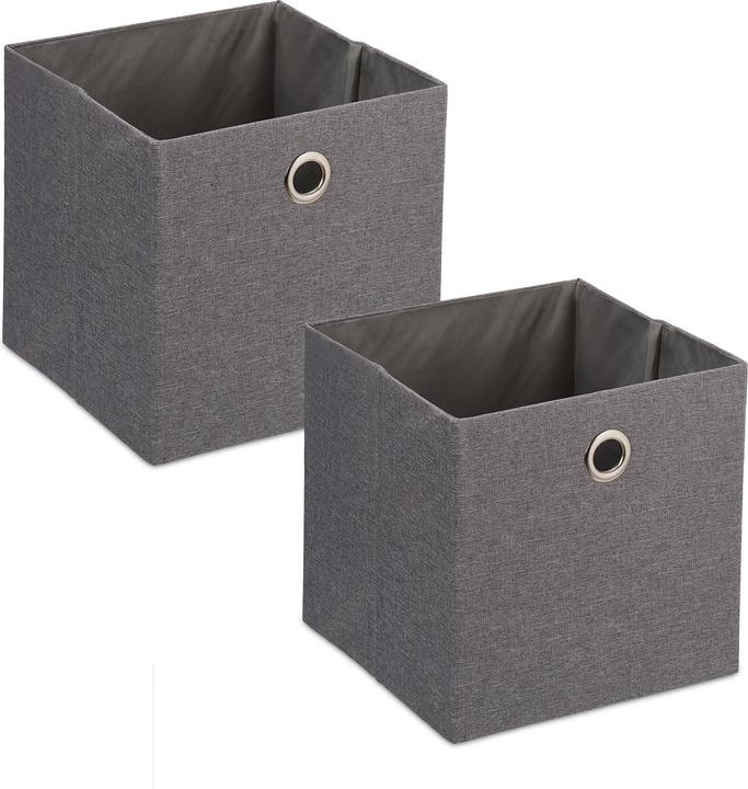 Actual product image Relaxdays 2x storage box (30.5 x 30.5 x 30.5 cm, 27 l)