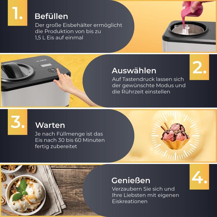Produktbild KLAMER Eiscrememaschine