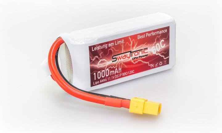 Image du produit Swaytronic 3S 11.1V 1000mAh 60C/120C XT60 (11.10 V, 1000 mAh)