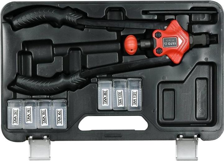 Produktbild Yato Profi Nietmutternzange Nietzange Hebelnietzange Länge 360 mm für Nieten M3, M4, M5, M6, M8, M10, M12 (42 mm)
