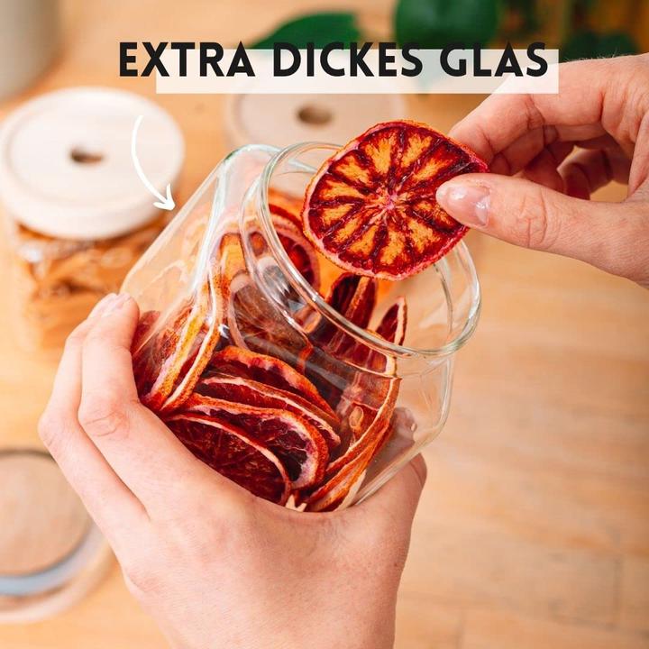 Image du produit Econovo Verres à provisions avec couvercle carré 600ml 3 pièces (0.60 l)