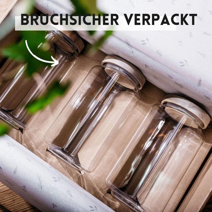 Image du produit Econovo Verres à provisions avec couvercle carré 3 pièces (2.70 l)