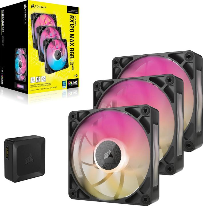Actual product image Corsair iCUE LINK RX120 MAX RGB (120 mm, 3 x)