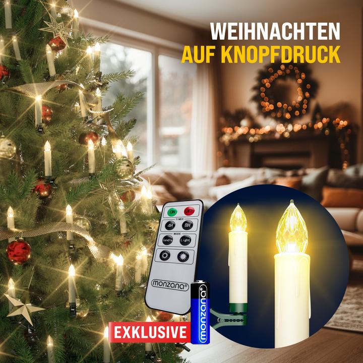 Produktbild Monzana Weihnachtsbaumkerzen (30 x)
