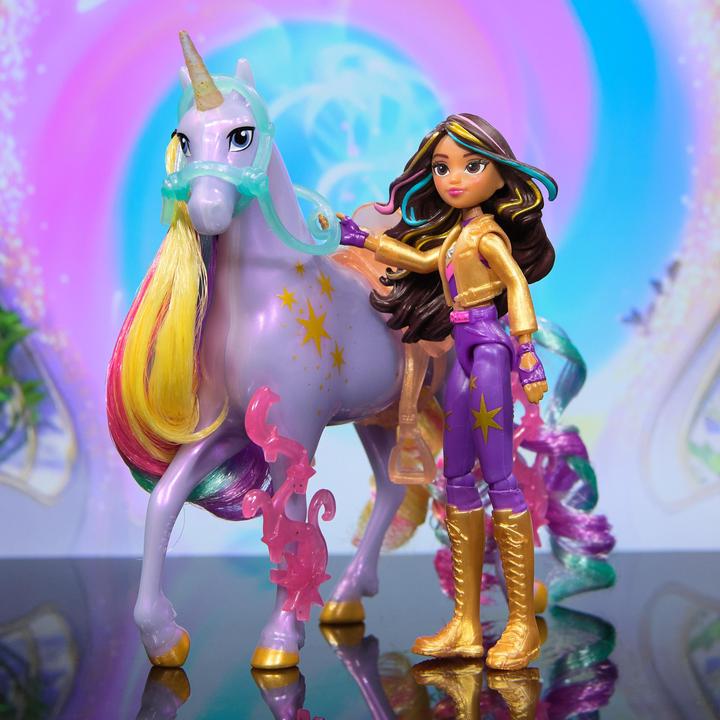 Produktbild Unicorn Academy - Sophia und Einhorn Wildstar (mit echter Mähne und Schweif sowie Bürste)