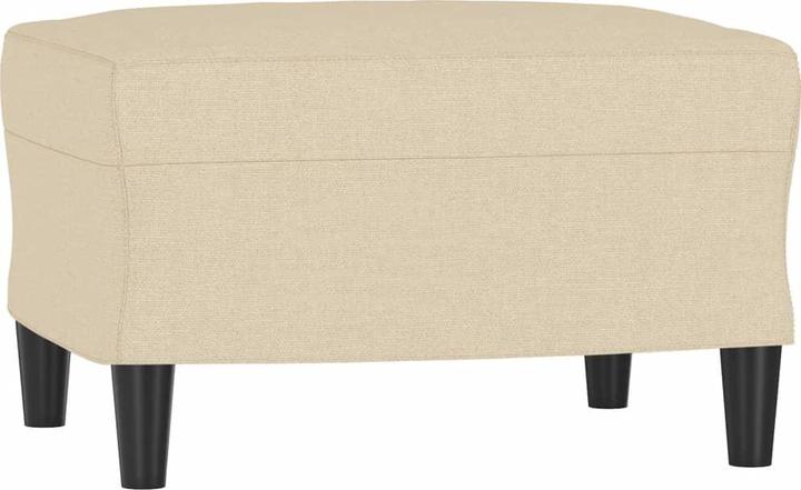 Produktbild VidaXL Sessel mit Hocker Relaxsessel Fernsehsessel Polstersessel Creme Stoff