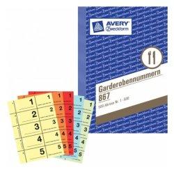 Actual product image Avery Cloakroom numbers (100 x)