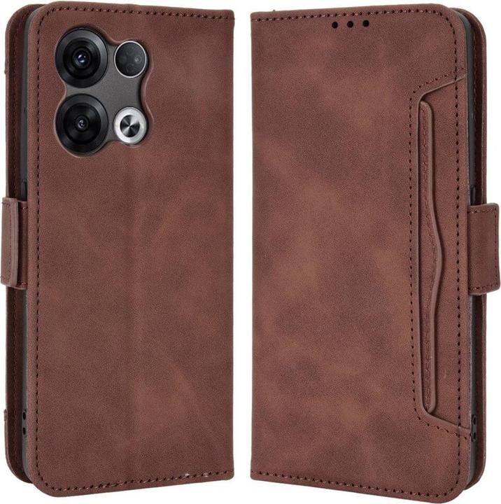 Cover-Discount OPPO Reno8 - Etui avec de nombreuses poches pour cartes marron (Oppo Reno 8)