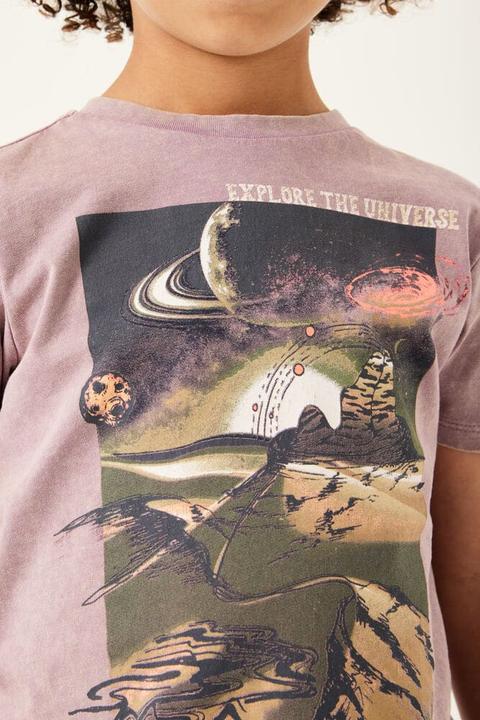 Actual product image Garcia T-Shirt explore the Universe marsala (92)