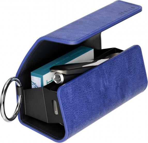 Levelo Leather Case - IQOS Iluma 2023 With Terra Ciggaratte Compartment - Blue