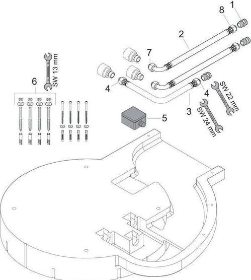 Produktbild hansgrohe HG Grundkörper RAINDANCE RAINMAKER für Kopfbrause 600 3jet