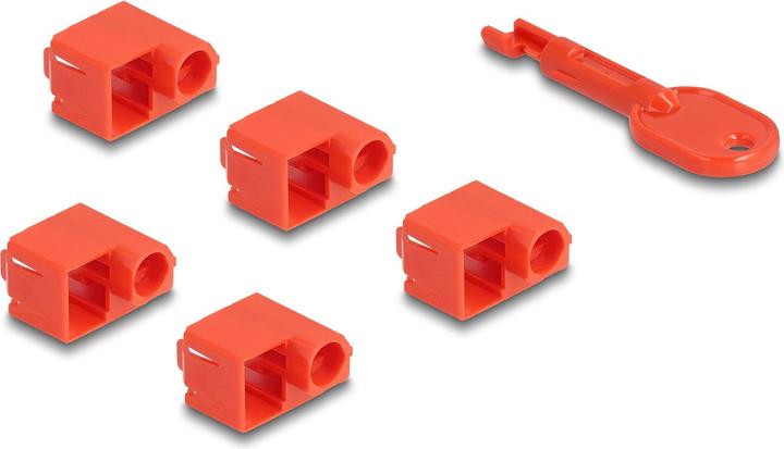 Delock RJ45 port blocker set for RJ45 plugs 10 pieces