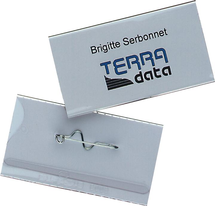 Actual product image Durable Hard foil name tags with shaft pin