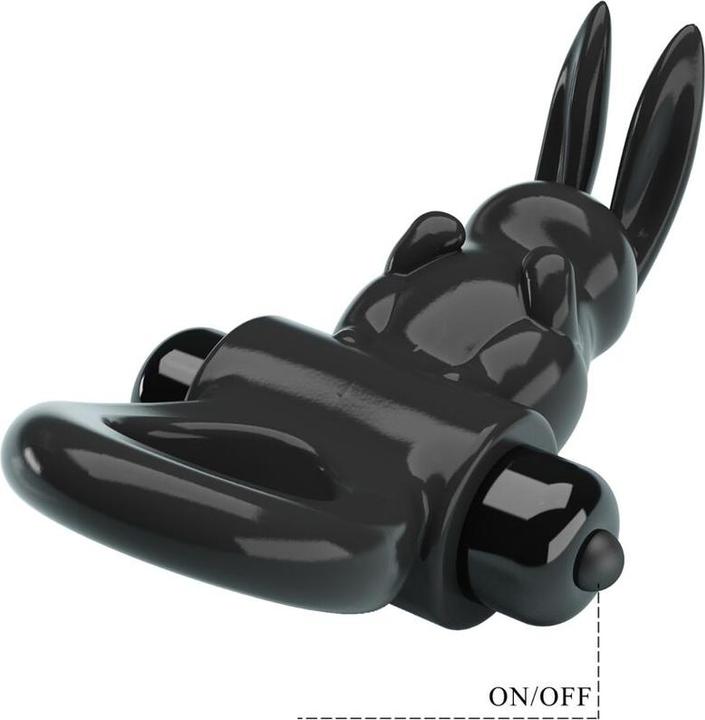Image du produit Pretty Love - Anneau excitant Rabbit Anneau vibrant 10 vibrations Noir (2.40 cm)