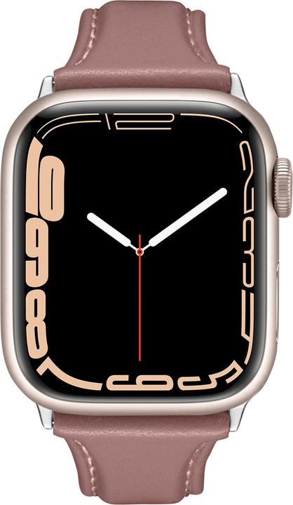 Produktbild Spigen Kajuk Apple Watch Leather Strap 4/5/6/7/8 / SE 40/41 mm Pink (40 mm, 41 mm, Vollnarbenleder und Polyurethan)