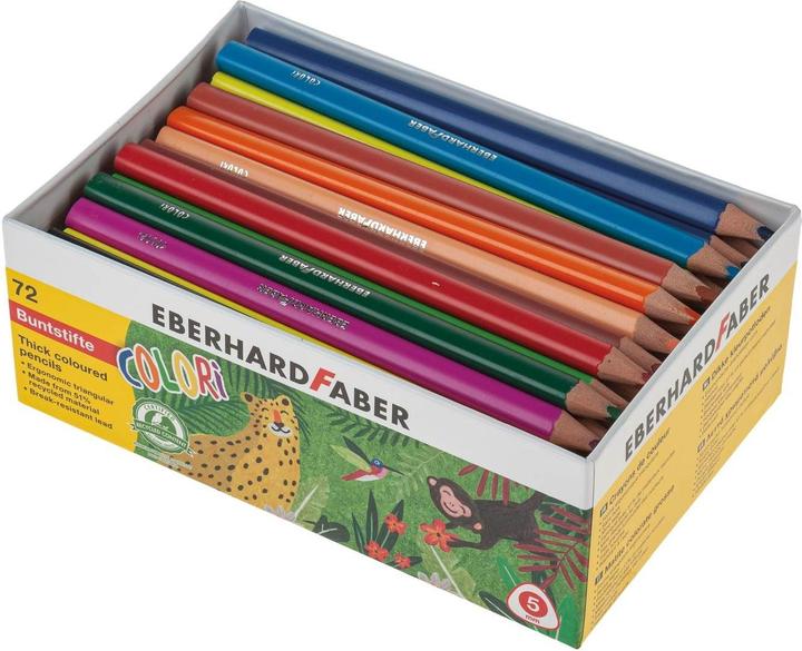 Actual product image EberhardFaber Coloured pencil crayons 72x thick, soft, assorted (Multicolor, 72 x)