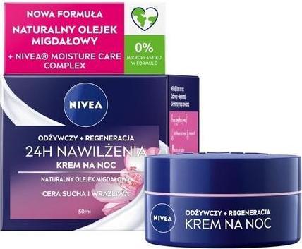 Image du produit NIVEA Crème de Nuit Régénérante Nourrissante Pour Peaux Sèches et Sensibles 50 Ml Aqua Effect (50 ml, Crème de nuit)