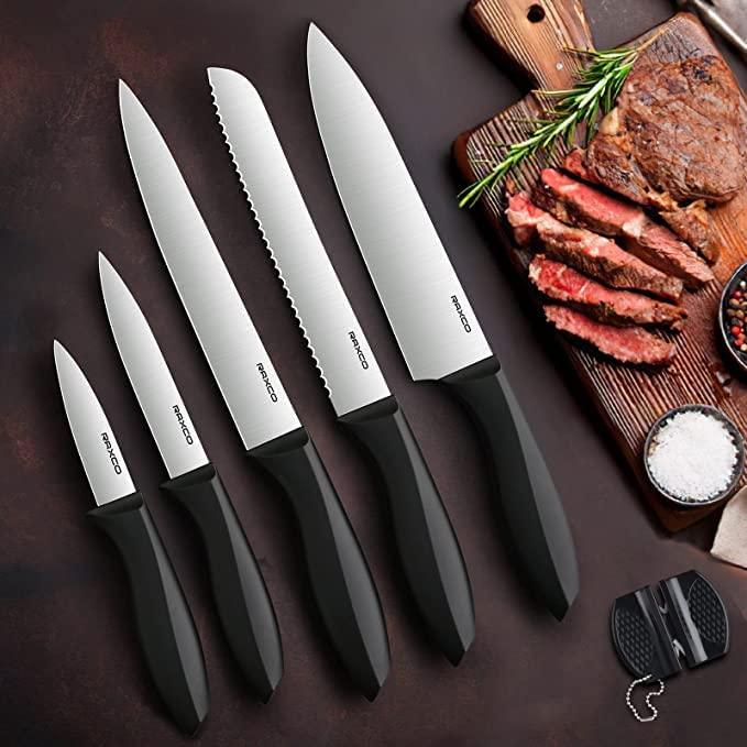 Produktbild Raxco Messerblock Kuechenhelfer Set 18 Teilig Silberfarben