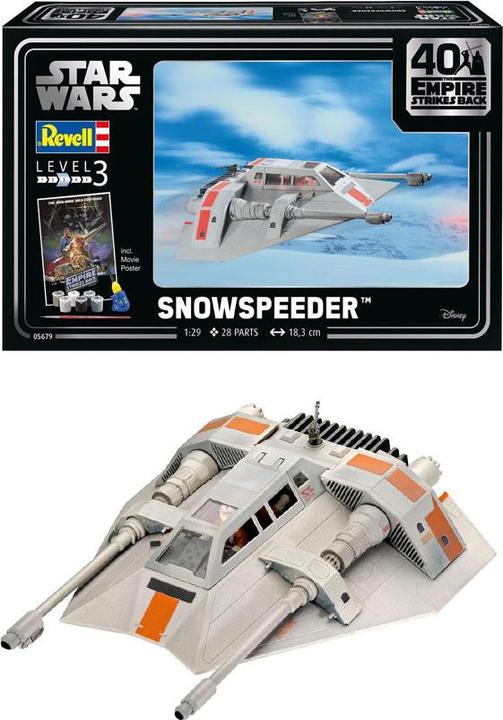 Actual product image Revell 05679 Star Wars Snowspeeder 40th Anniversary Science Fiction Kit 1:29