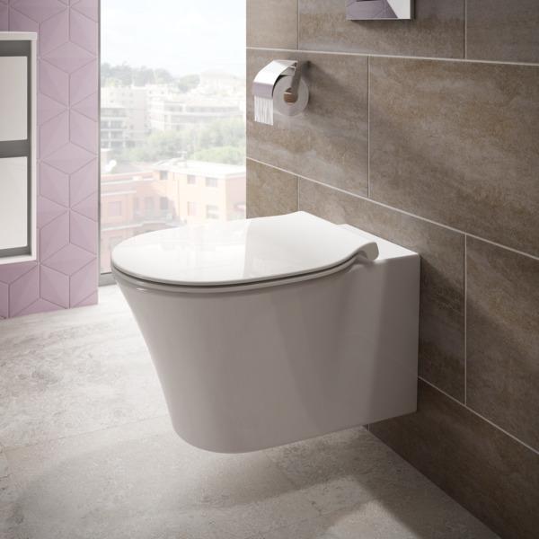 Actual product image Ideal Standard rimless low-level WC Connect Air white wall-mounted Aquablade E005401