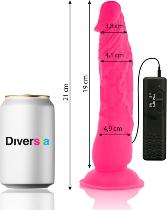 Immagine prodotto Diversia Dildo flessibile con vibrazione e base di aspirazione