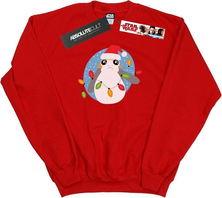 Star Wars The Last Jedi Porg Christmas Lights Sweatshirt (S)