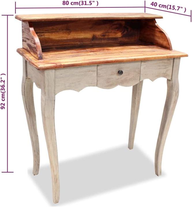 Produktbild VidaXL Handgefertigter Sekretär (80 x 40 x 92 cm)