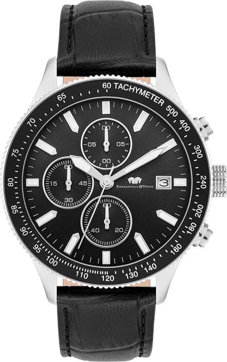 Immagine prodotto Cronografo da uomo Carthago II in vera pelle nera - 31944 (Cronografo, 43 mm)