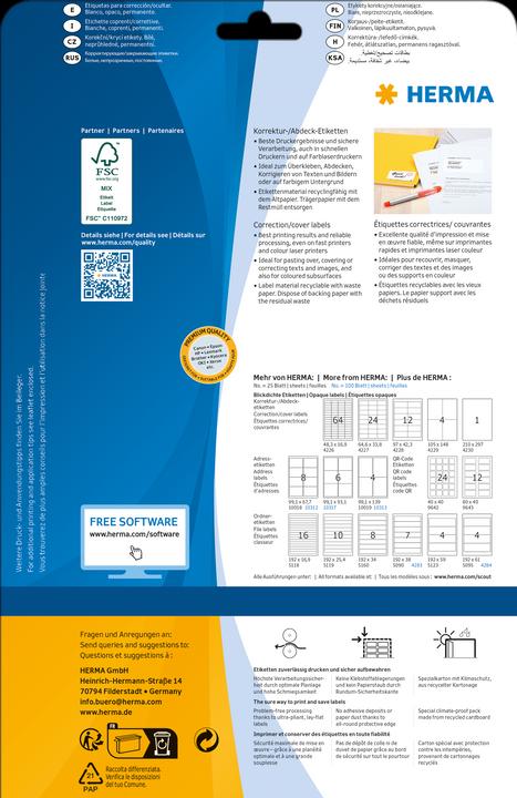 Produktbild HERMA QR Code Etiketten A4