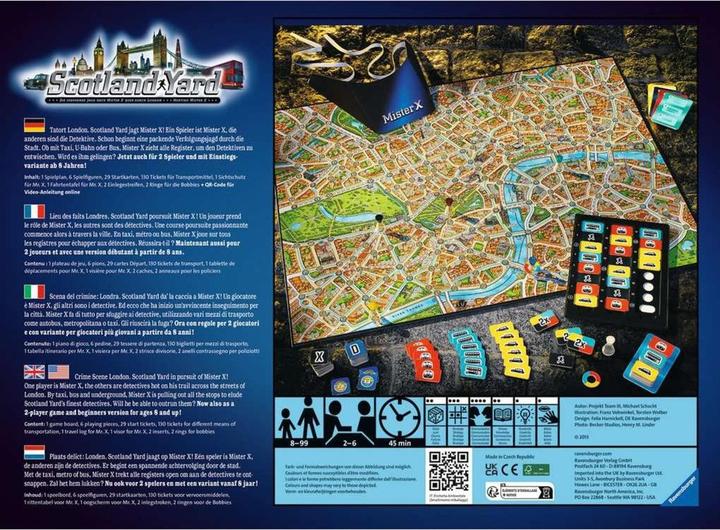Actual product image Ravensburger Scotland Yard (German, French, Italian, English)